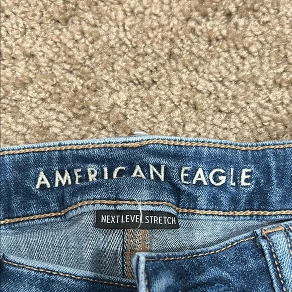 Blue Distressed Women's Jeans - Picture 2 of 7